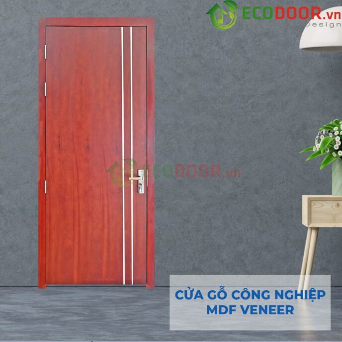 Cửa Gỗ MDF veneer P1R2 xoan dao chi nhom ECD