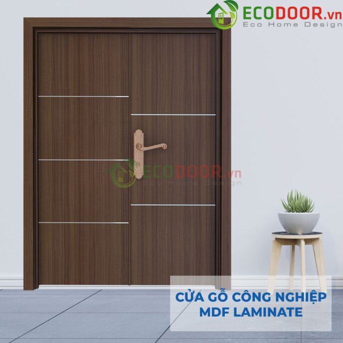 Cửa Gỗ Công Nghiệp MDF Laminate 2P1R52s-ECD