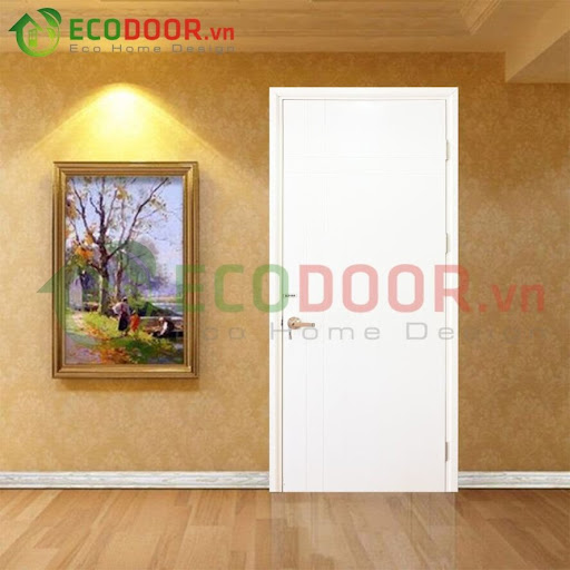 Cửa gỗ nhựa composite màu trắng giá rẻ tại Ecodoor