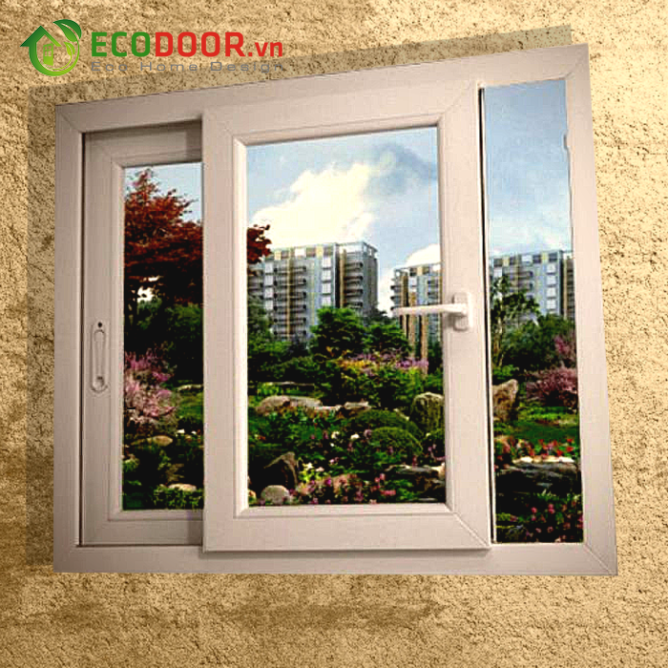 Ecodoor - cửa sổ nhựa lõi thép mở trượt