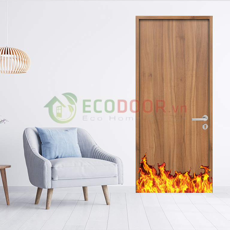 Hình ảnh thực tế cửa gỗ chống cháy cuả ECODOOR