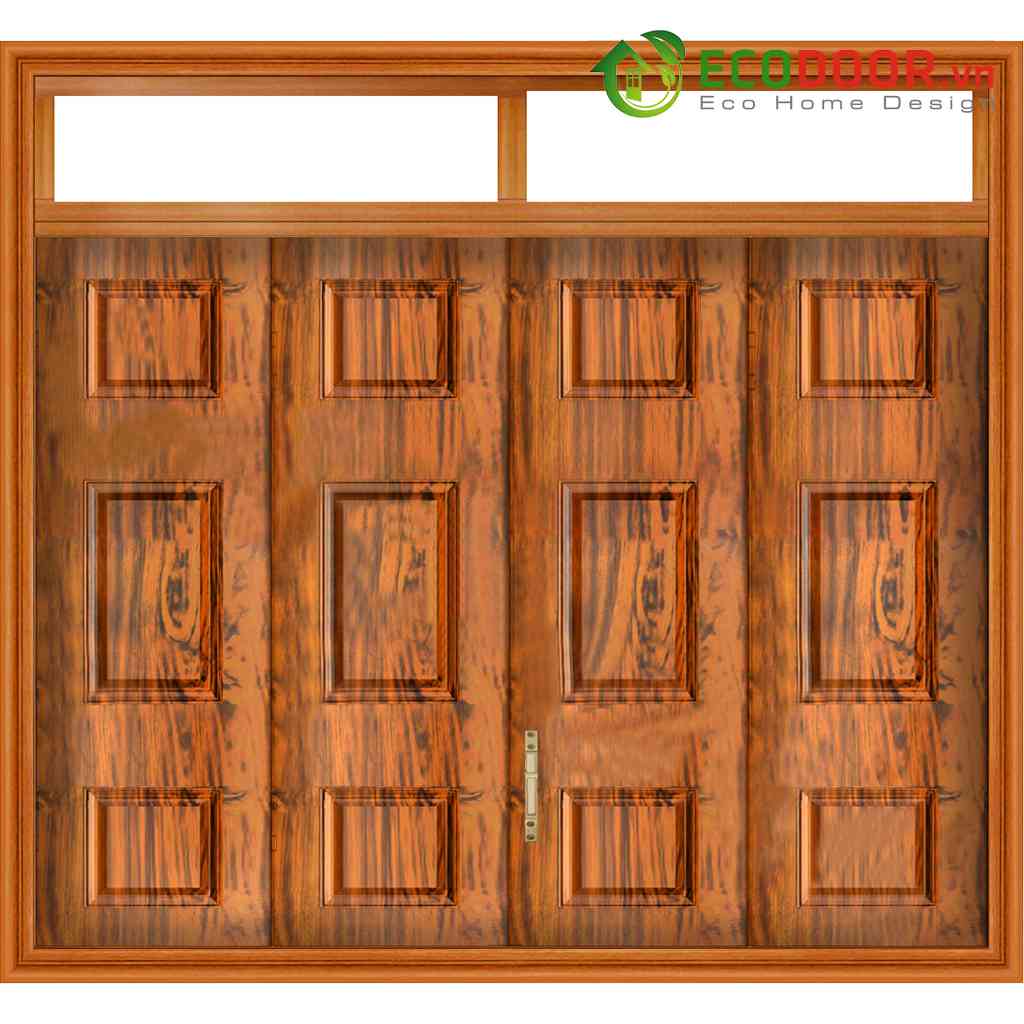 Cửa thép vân gỗ Ecodoor thích hợp làm cổng biệt thự lớn