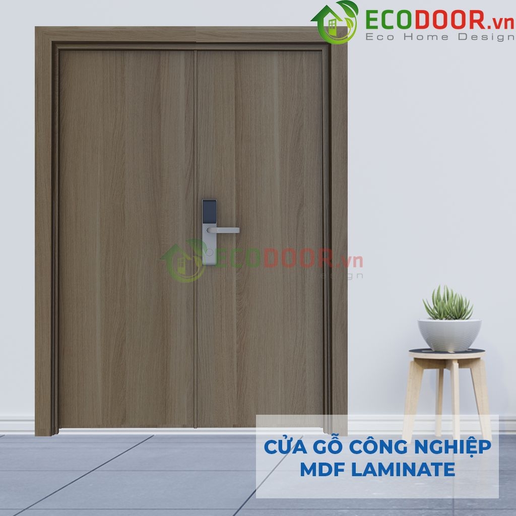 Cửa 2 cánh gỗ công nghiệp MDF Laminate 2P111s
