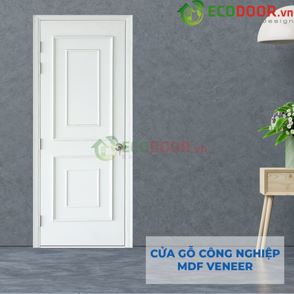 Cửa gỗ công nghiệp MDF Veneer O4-C1 phào chỉ nổi