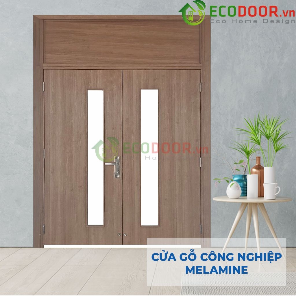  Mẫu cửa gỗ công nghiệp 2 cánh Melamine 2198-ECD