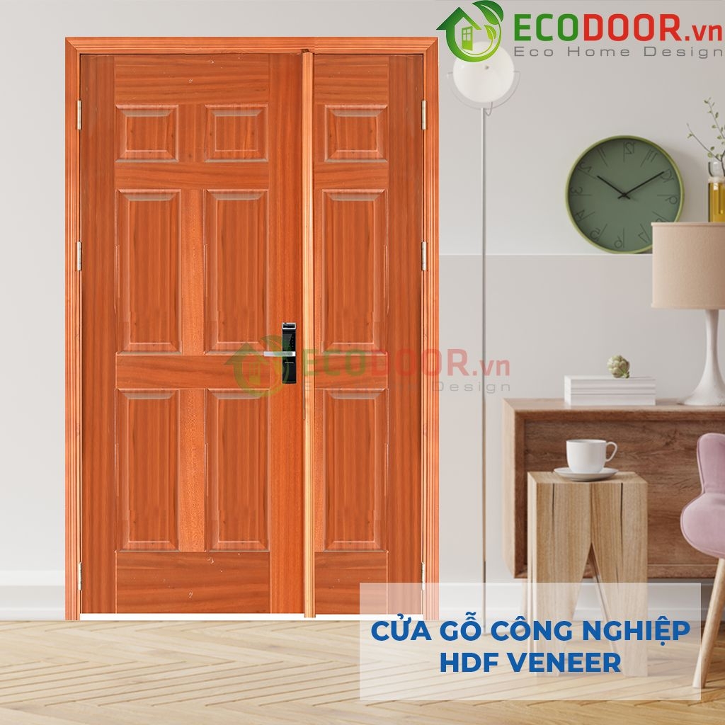 Cửa gỗ HDF Veneer 9A-sapele-ECD