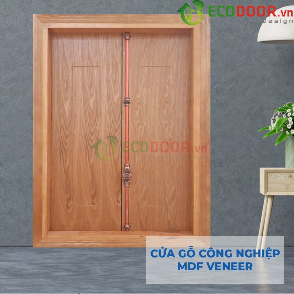 Cửa gỗ công nghiệp MDF Veneer cửa sổ 2 cánh-ECD