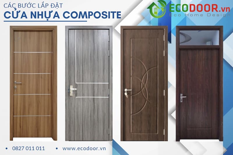 Mẫu cửa composite vân gỗ tại EcoDoor