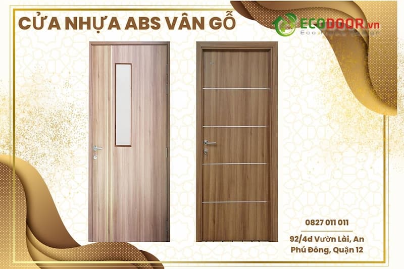 Mẫu cửa nhựa ABS vân gỗ tại EcoDoor