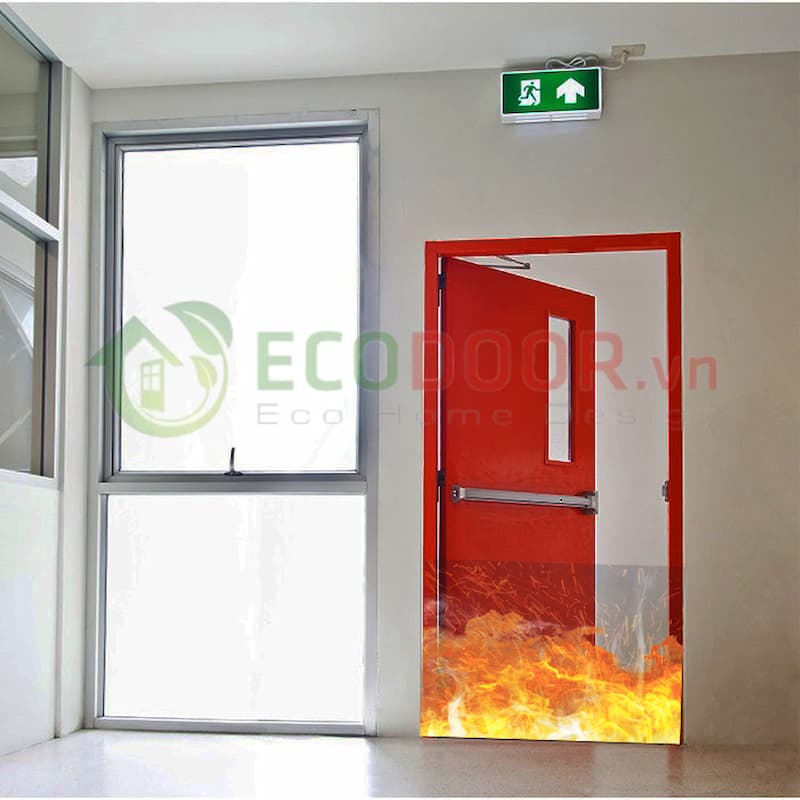 Mẫu cửa thép chống cháy kiểu xoay, lật tại EcoDoor