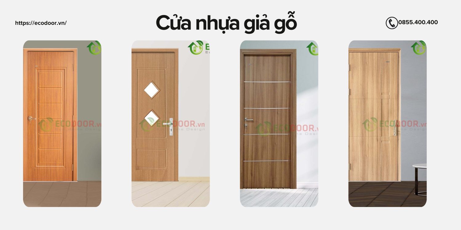 Cửa gỗ nhựa có ưu thế về khả năng chống co ngót, không cong vênh và không biến dạng do thời tiết