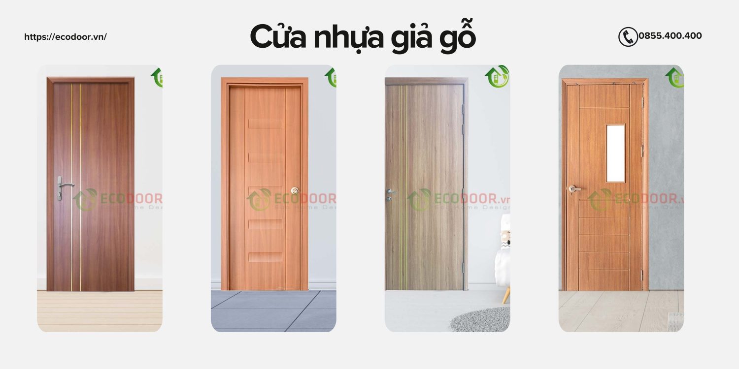 Cửa nhựa giả gỗ loại Pvc tại EcoDoor 