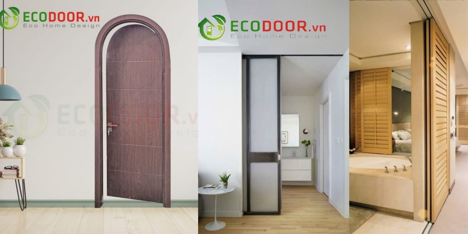 Cửa nhựa vân gỗ Bến Tre có thiết kế phổ biến là mở quay và trượt đẩy