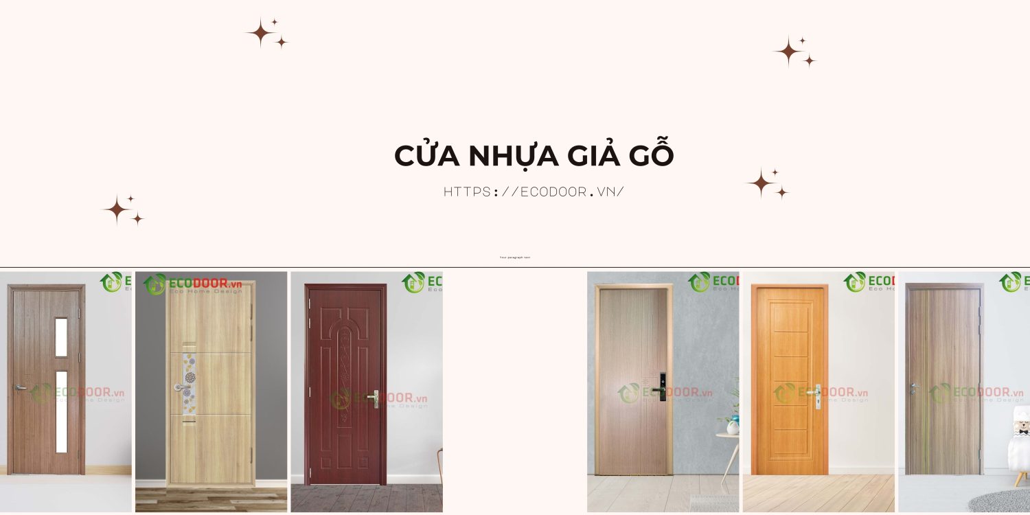 Mẫu cửa nhựa giả gỗ được sản xuất bởi EcoDoor