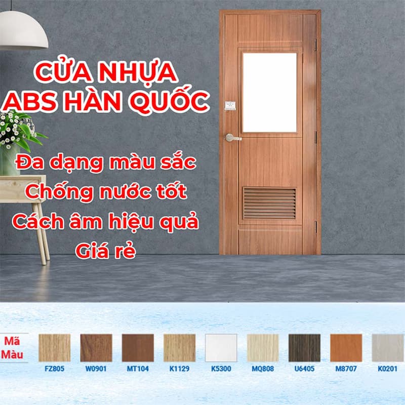 Cửa gỗ nhựa loại ABS được sản xuất bởi EcoDoor