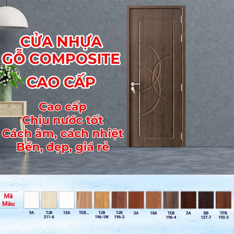 Cửa gỗ nhựa loại composite được sản xuất bởi EcoDoor