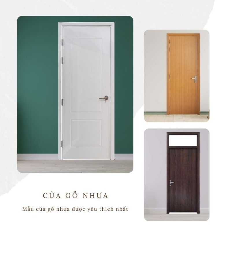 Mẫu cửa gỗ công nghiệp composite cho WC