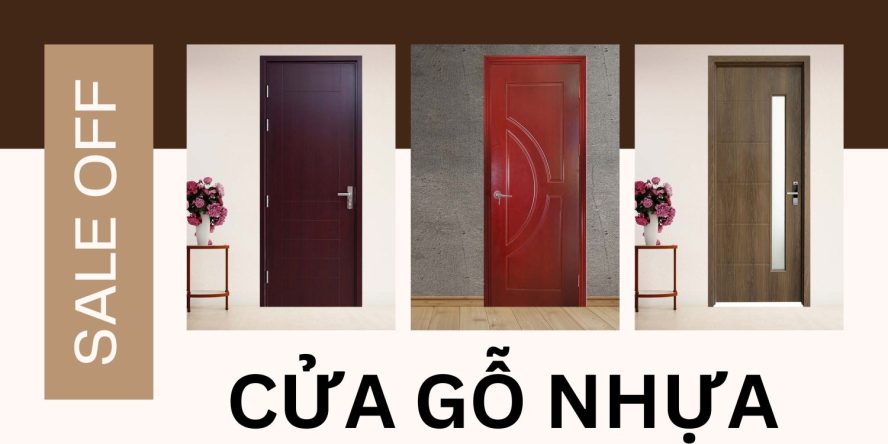 Mẫu cửa gỗ nhựa cho phong cách nội thất hiện đại, sang trọng