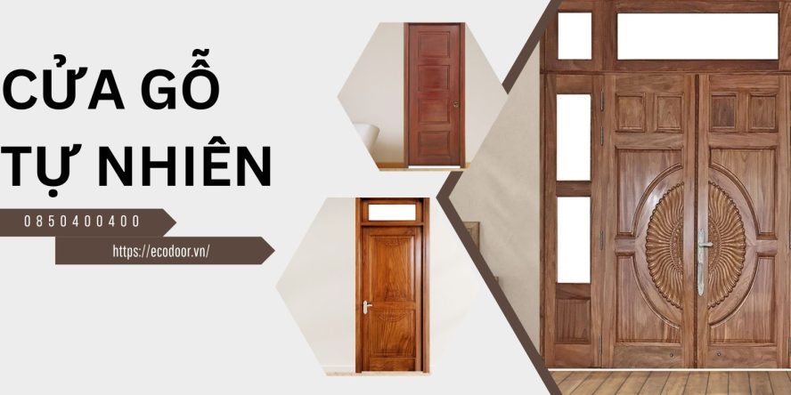 Mẫu cửa gỗ tự nhiên được sản xuất bởi EcoDoor