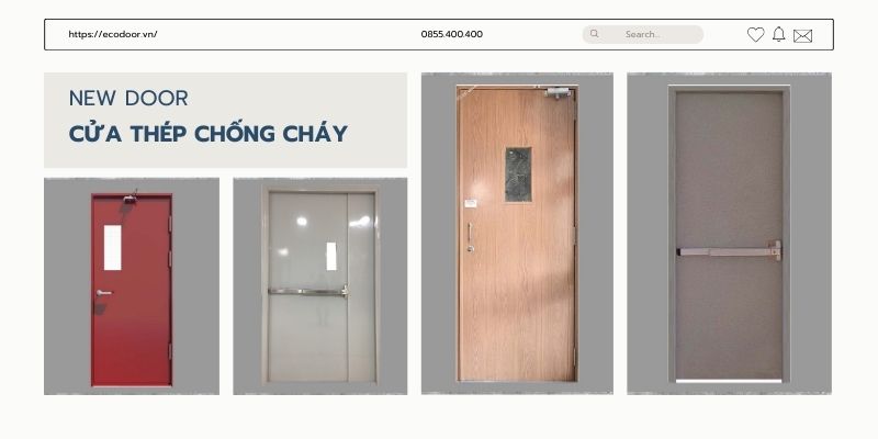 Cửa thép chống cháy có bền mặt sơn phủ đẹp mắt với màu sắc đa dạng