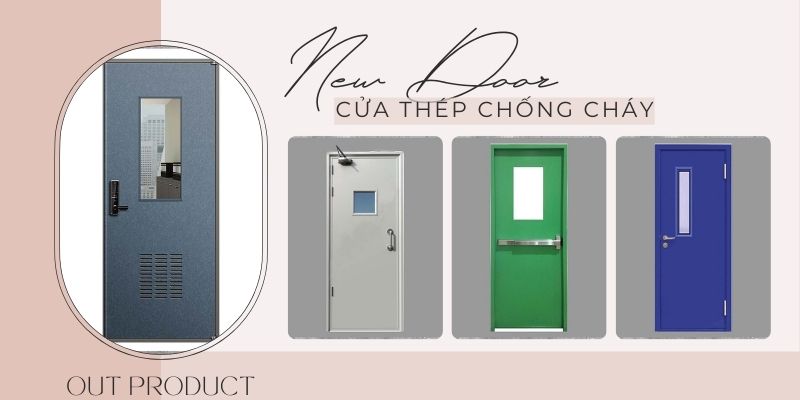 Mẫu cửa thép chống cháy ô kính chất lượng tại EcoDoor
