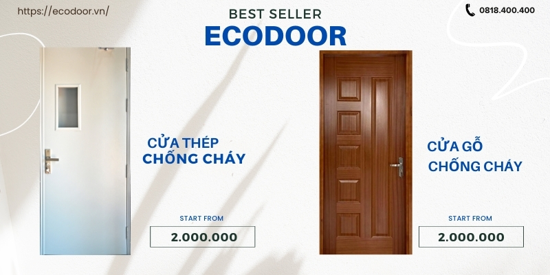 So sánh cửa gỗ chống cháy và cửa thép chống cháy